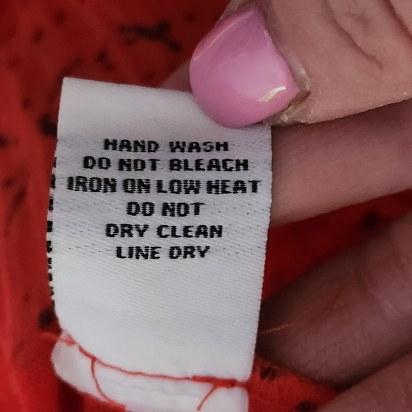 HABITAT CLOTHES TO LIVE IN Red Wearable Art To Wear Button Up Top XL Lagenlook - Picture 9 of 13